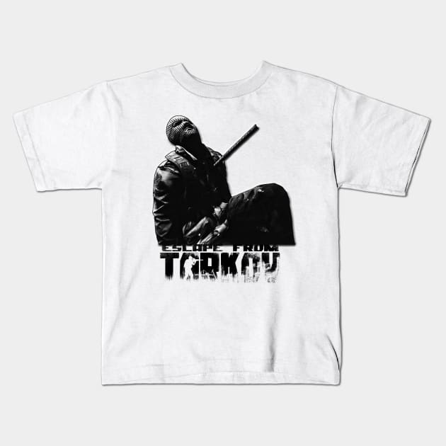 Escape from Tarkov Dead Man Kids T-Shirt by tortoiseman